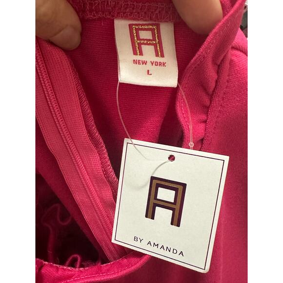 Amanda Uprichard fuchsia sleeveless sheath dress size Large - Picture 3 of 12